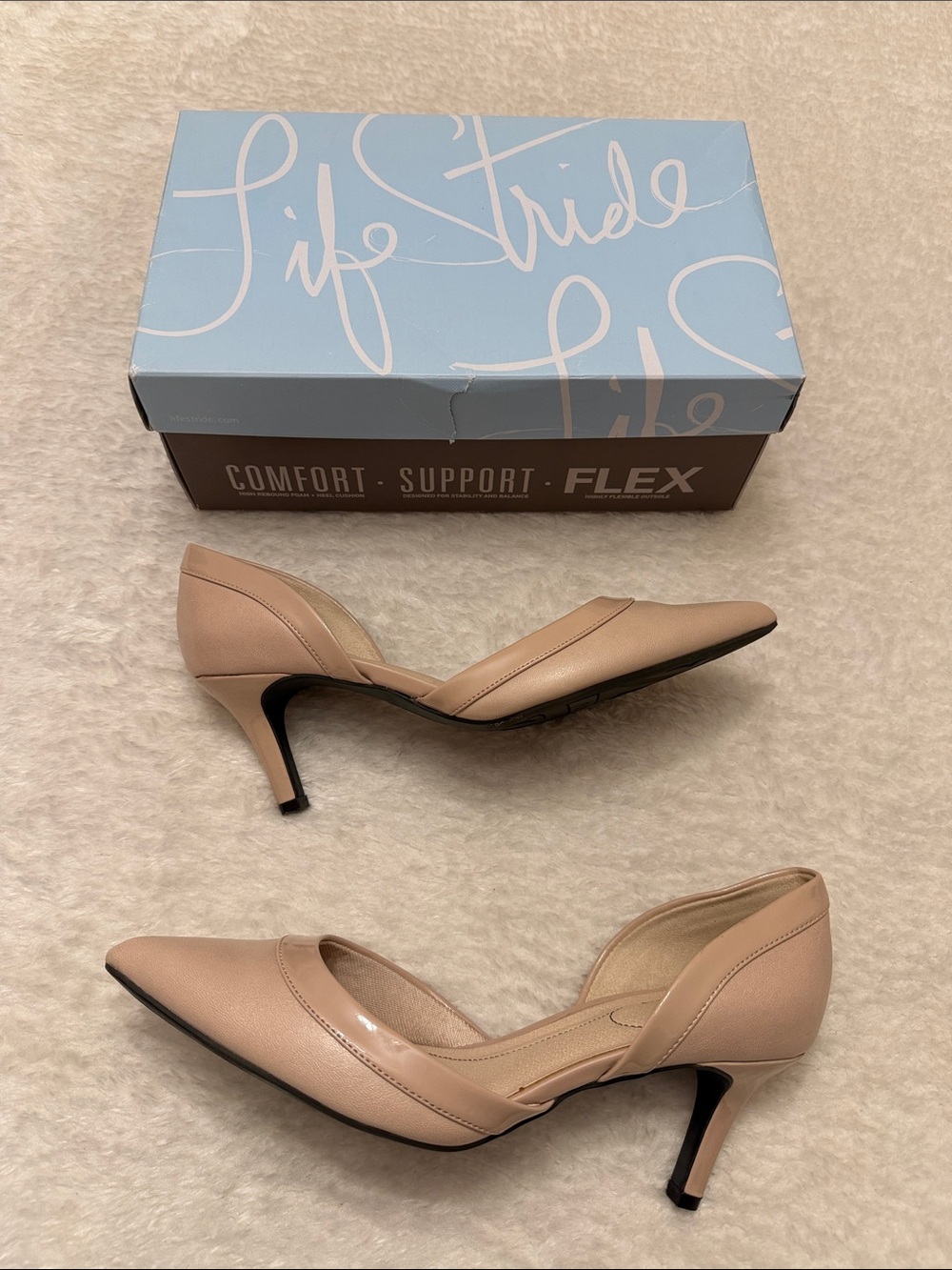 Life Stride Women's Nude Heels, 9W